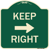 Keep Right Sign (Right Arrow)