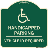 Handicapped Parking - Vehicle Id Required - (Handicapped Symbol)