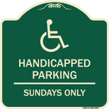 Handicapped Parking - Sundays Only (With Graphic)