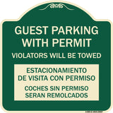 Guest Parking with Permit Violators Will Be Towed Estacionamento De Visita Con Permiso Coches Sin Permiso Seran Remolcadoa