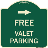 Free Valet Parking with Right Arrow