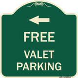 Free Valet Parking with Left Arrow