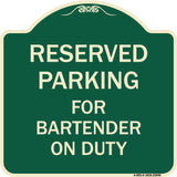 For Bartender on Duty