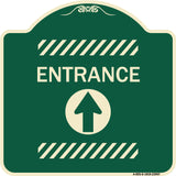 Flex Post Entrance with Straight Ahead Arrow Decal Only for Flex Paddle