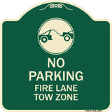 Fire Lane Tow Zone with Graphic