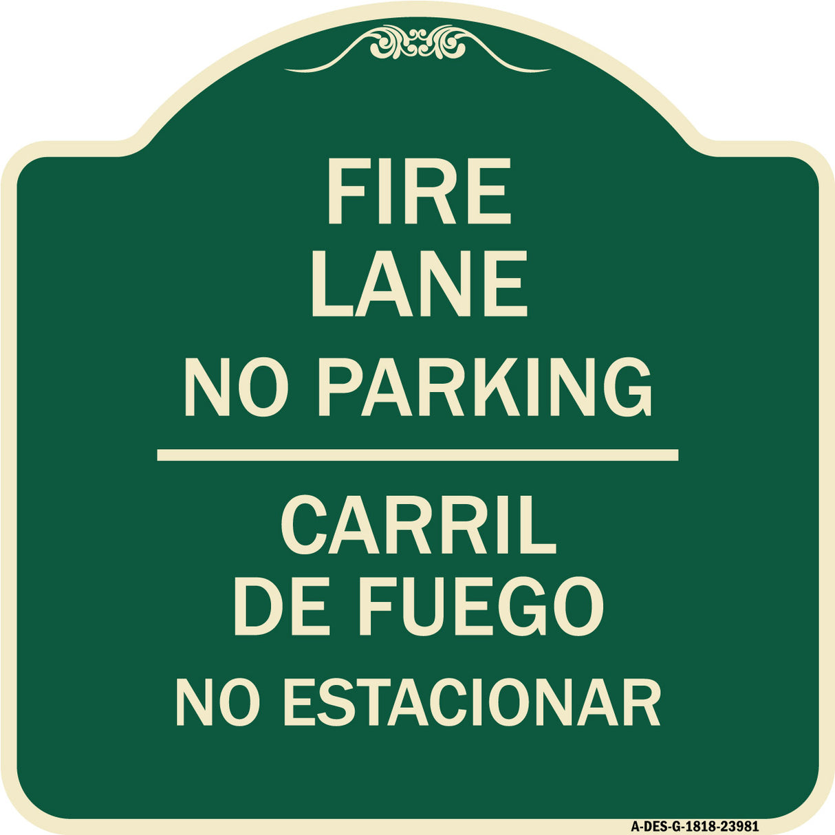 Fire Lane No Parking - Carril De Fuege No Esta Conar