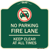 Fire Lane Keep Clear at All Times with Graphic