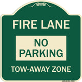 Fire Lane Sign No Parking Tow-Away Zone