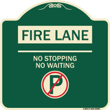 Fire Lane - No Parking No Waiting (With No Parking Symbol)