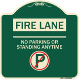 Fire Lane - No Parking or Standing Anytime (With No Parking Symbol)