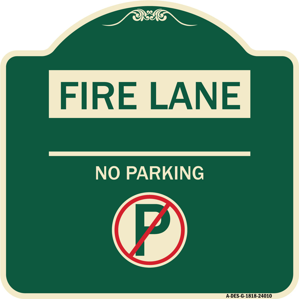 Fire Lane - No Parking (With No Parking Symbol)