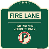 Fire Lane - Emergency Vehicles Only (With No Parking Symbol
