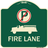 Fire Lane (With No Parking Symbol & Graphic)