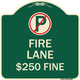 Fire Lane $250 Fine (With No Parking Symbol)