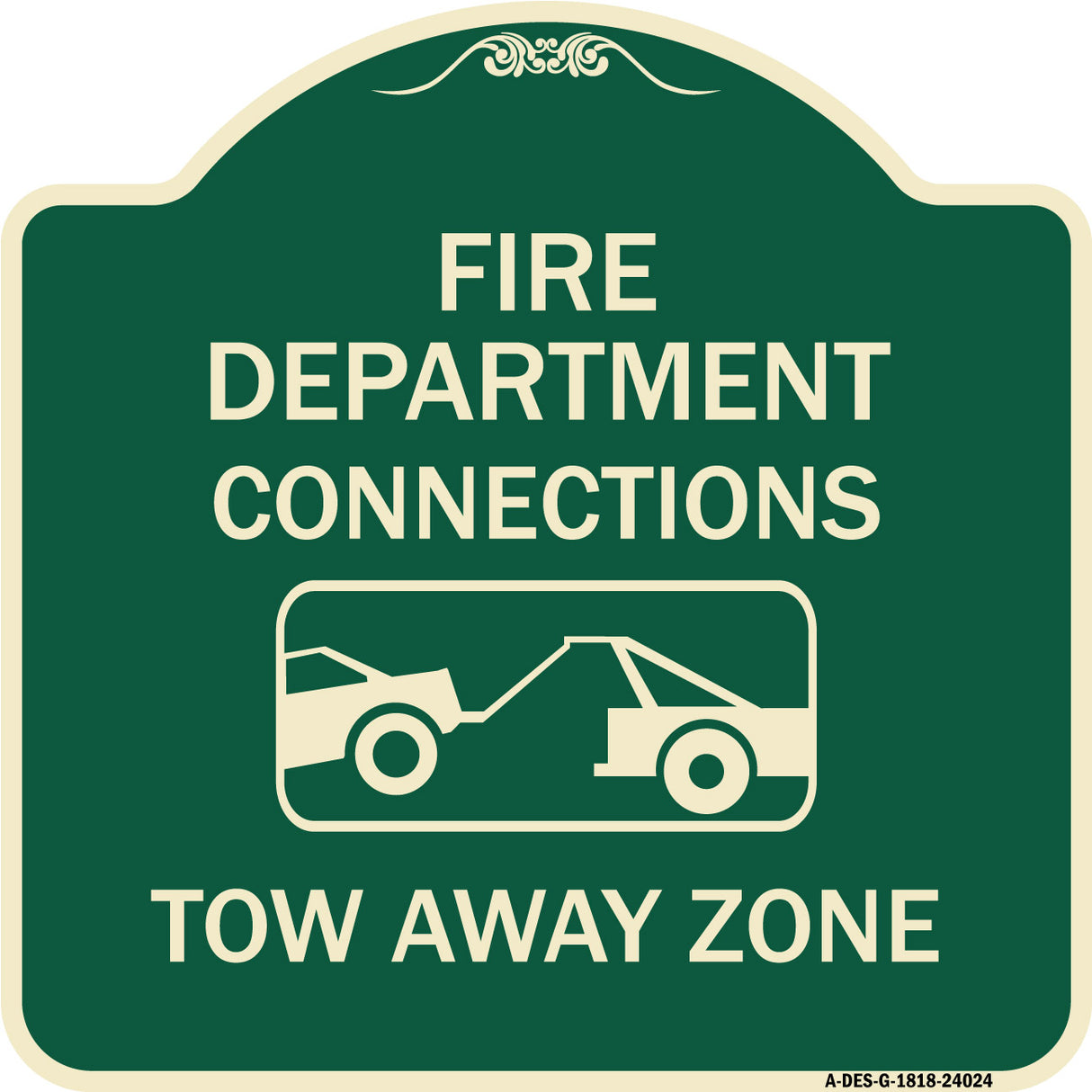Fire Department Connection Tow Away Zone (With Graphic)