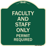 Faculty and Staff Parking Only Permit Required