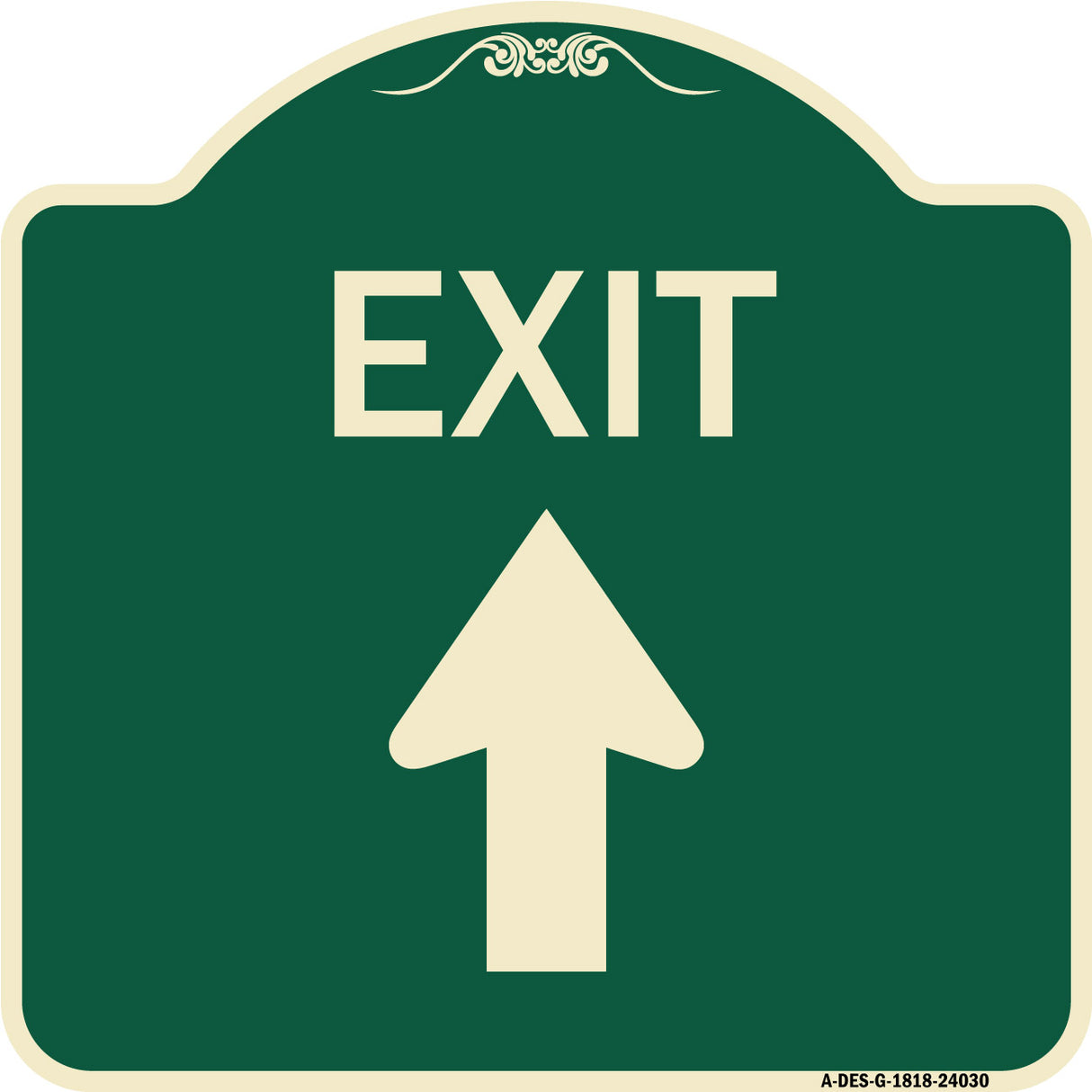 Exit Sign Exit with Up Arrow