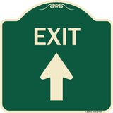 Exit Sign Exit with Up Arrow