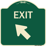 Exit Sign Exit with Left Arrow