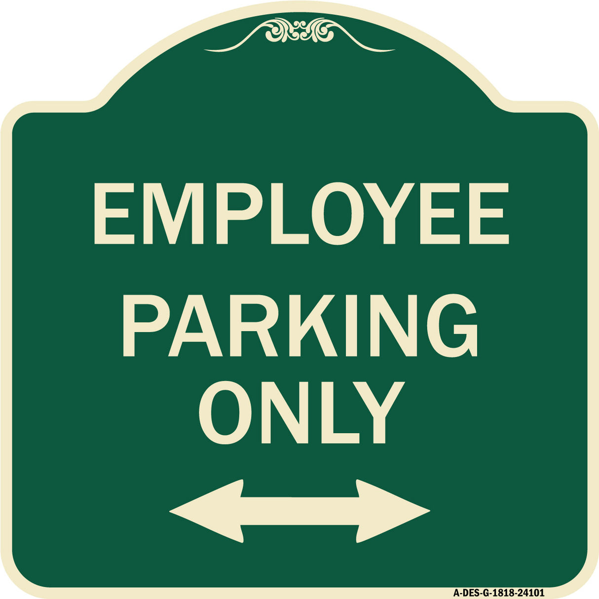 Employee Parking Only (With Bi-Directional Arrow)