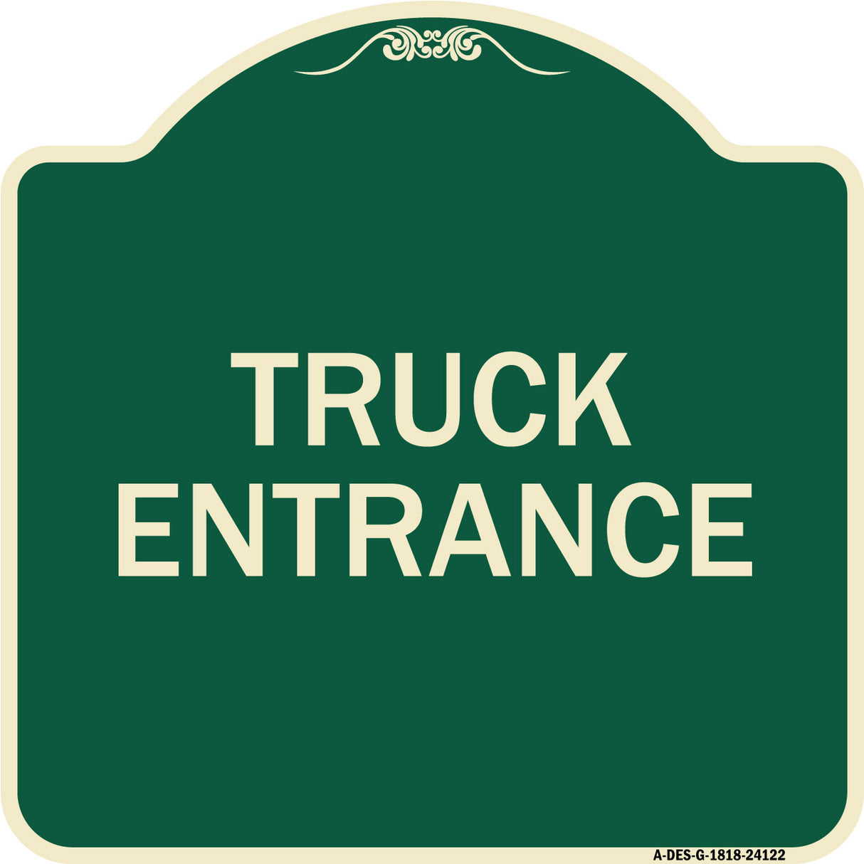 Driveway Sign Truck Entrance