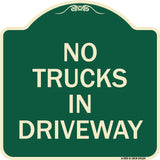 Driveway Sign No Trucks in Driveway