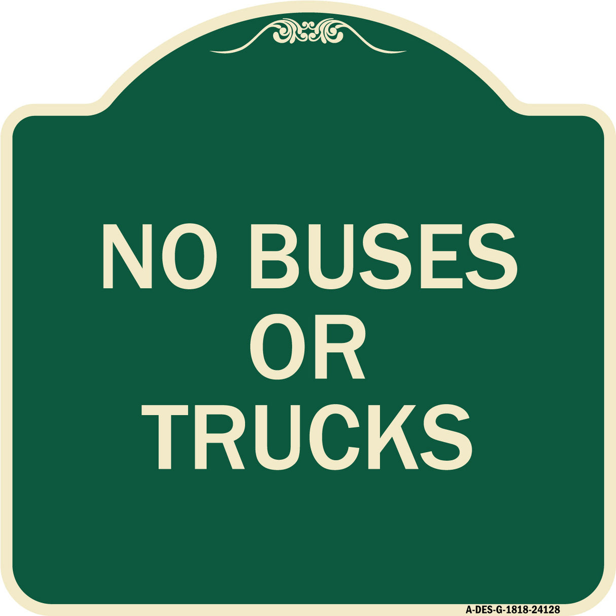 Driveway Sign No Buses or Trucks