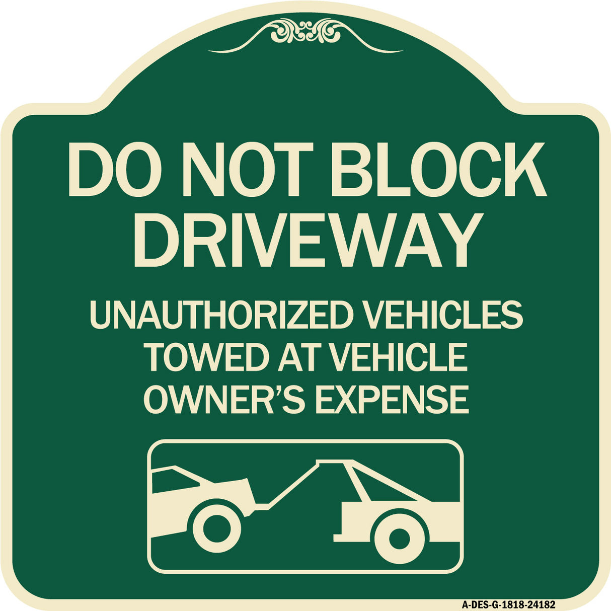 Do Not Block Driveway (With Graphic)