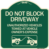 Do Not Block Driveway (With Graphic)