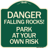 Danger Falling Rocks! - Park at Your Own Risk