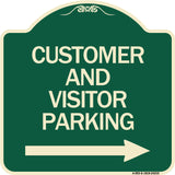 Customer and Visitor Parking (With Right Arrow)
