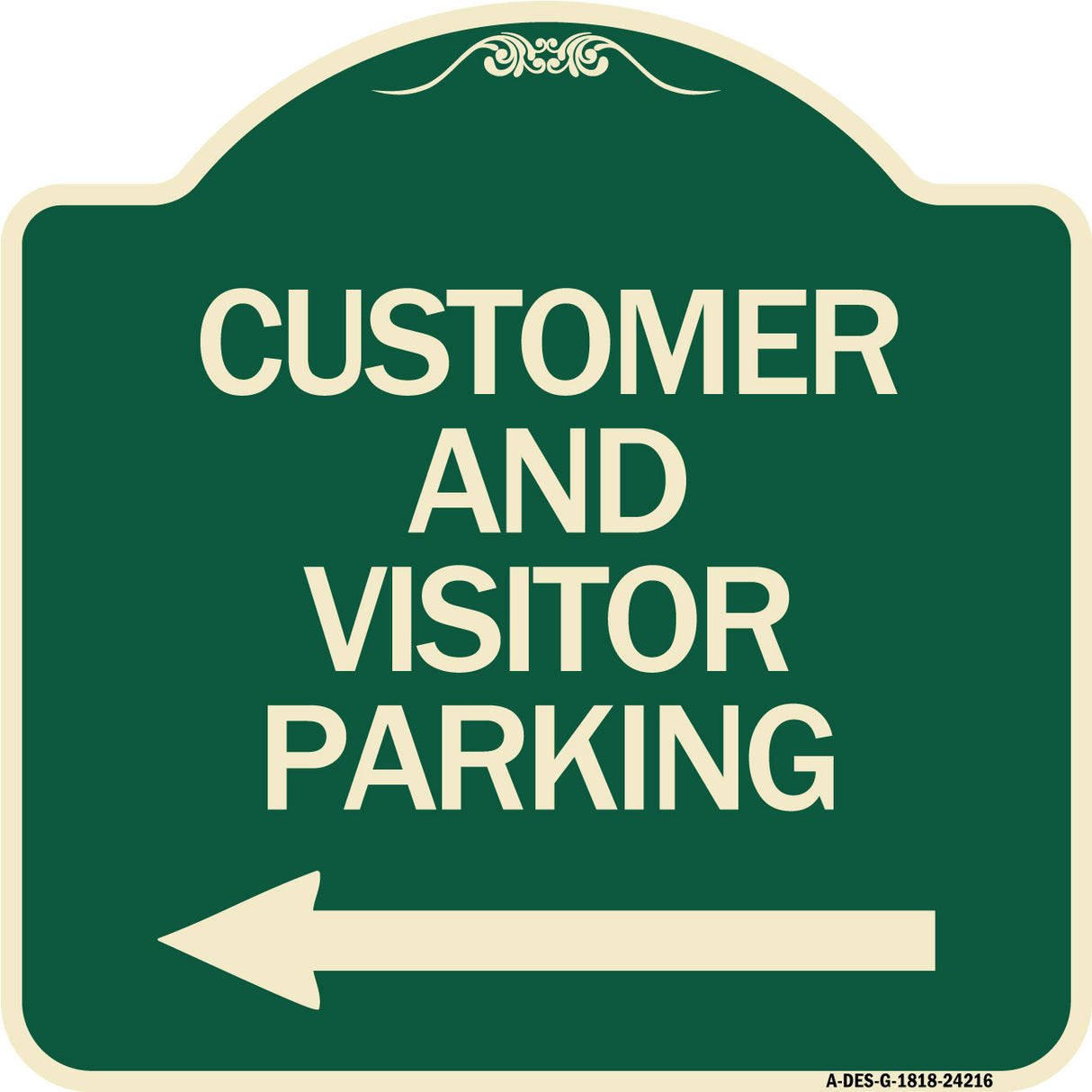 Customer and Visitor Parking (With Left Arrow)