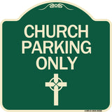 Church Parking Only (Cross Symbol)