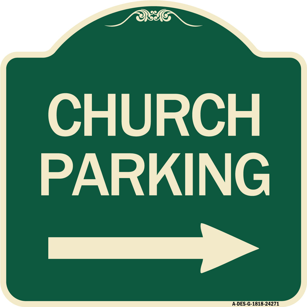 Church Parking (With Right Arrow)