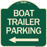 Boat Trailer Parking (With Left Arrow Symbol)