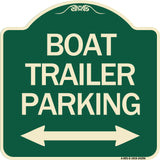 Boat Trailer Parking (With Bidirectional Arrow Symbol)