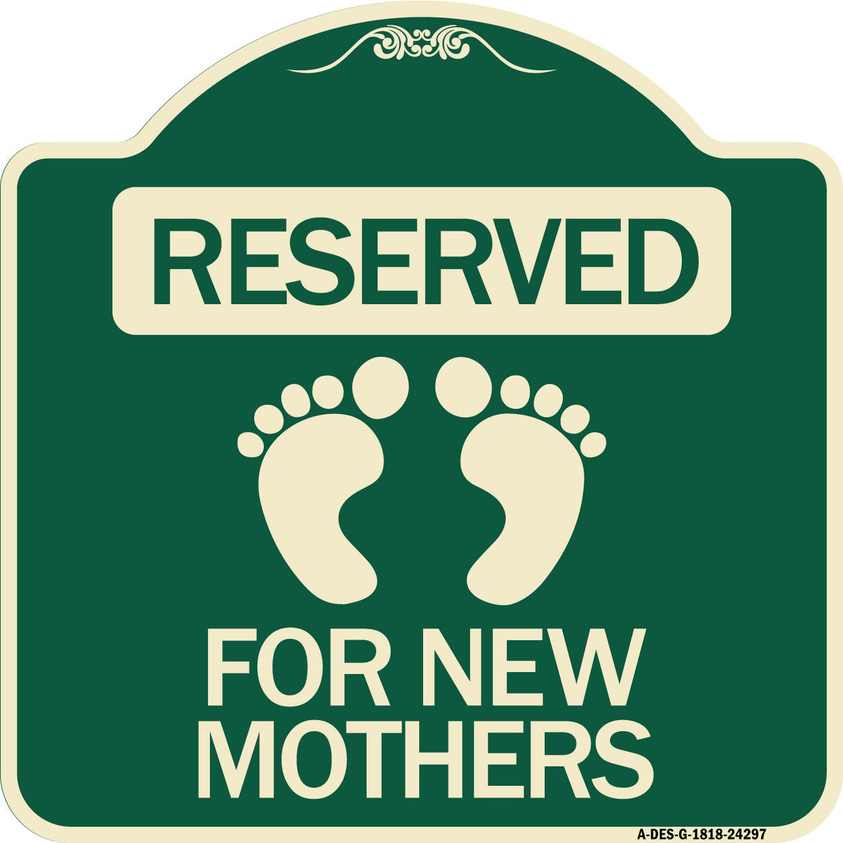 Blue Reserved Parking for New Mothers