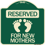 Blue Reserved Parking for New Mothers