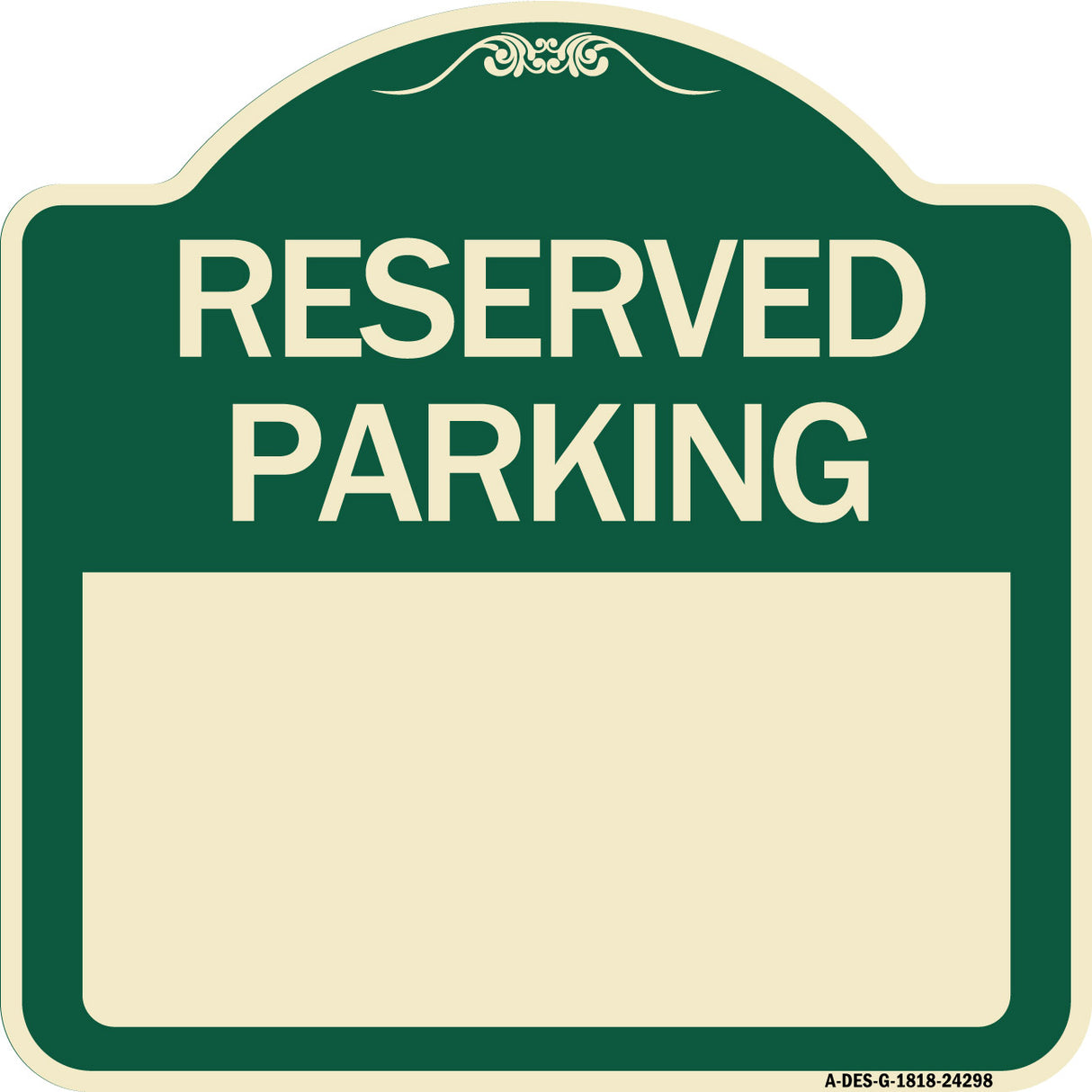 Blank Reserved Parking