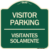 Bilingual Reserved Parking Sign Visitor Parking Visitantes Solamente