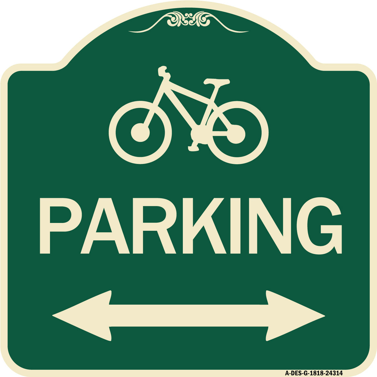 Bicycle Symbol Parking (With Bidirectional Arrow)