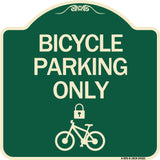 Bicycle Parking Only (With Cycle and Lock Symbol