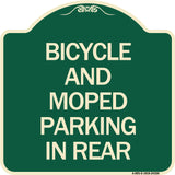 Bicycle and Moped Parking in Rear