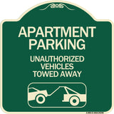Apartment Parking - Unauthorized Vehicles Towed Away (With Car Tow Graphic)
