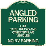 Angled Parking for Cars Trucks and Similar Vehicles - No RV Parking
