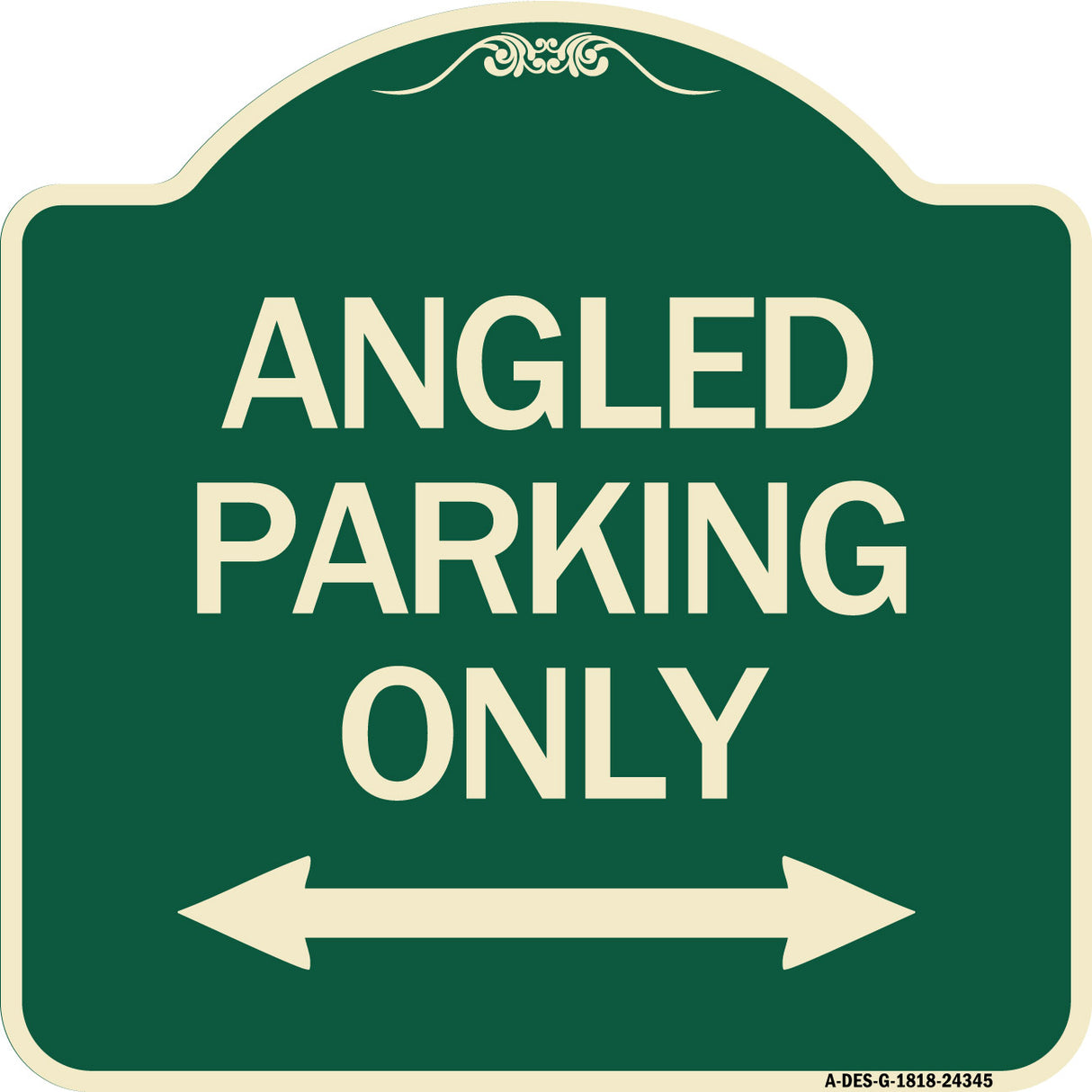 Angle Parking Only (With Bidirectional Arrow)