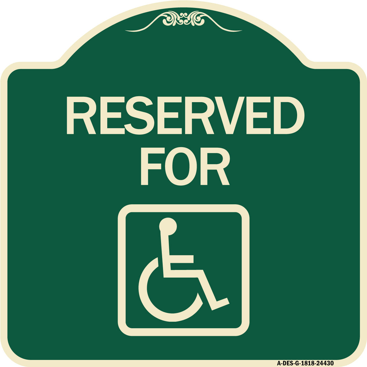 Reserved for (With Accessible Symbol)