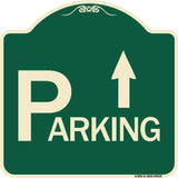 Parking with Arrow Pointing Up