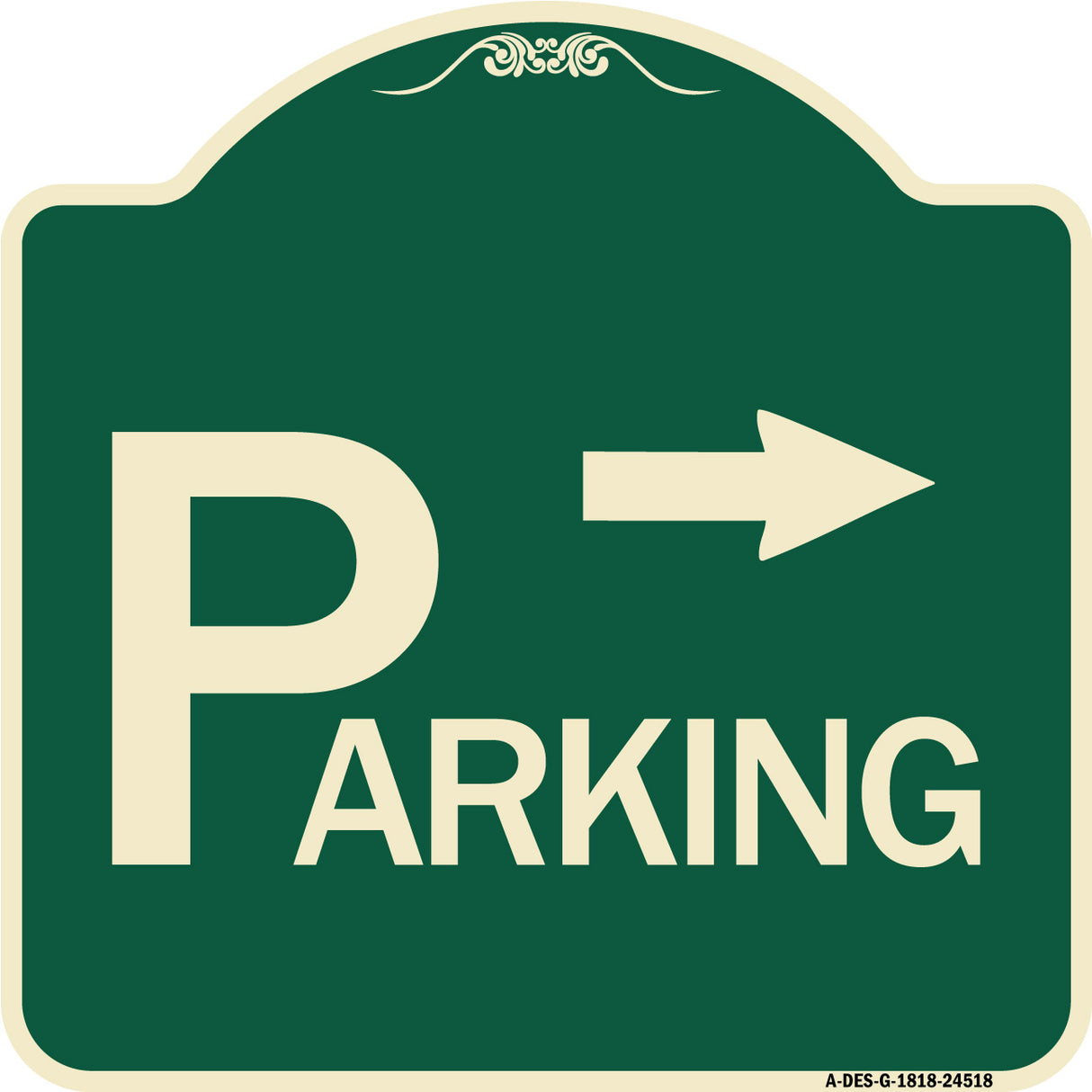 Parking with Arrow Pointing Right