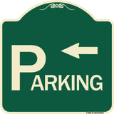 Parking with Arrow Pointing Left